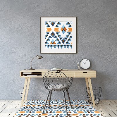 Office chair mat ethnic motifs