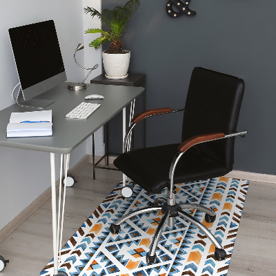 Office chair mat ethnic motifs