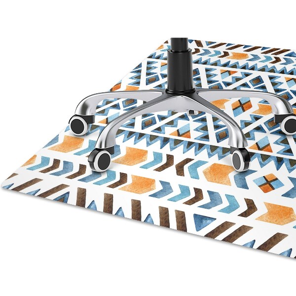 Office chair mat ethnic motifs