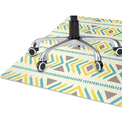 Office chair mat geometric pattern