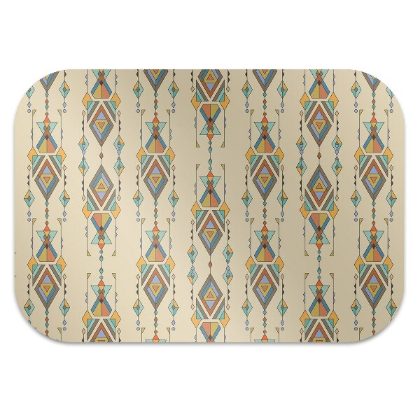 Computer chair mat Aztec style