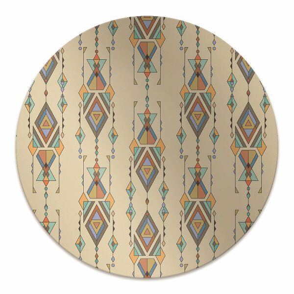Computer chair mat Aztec style