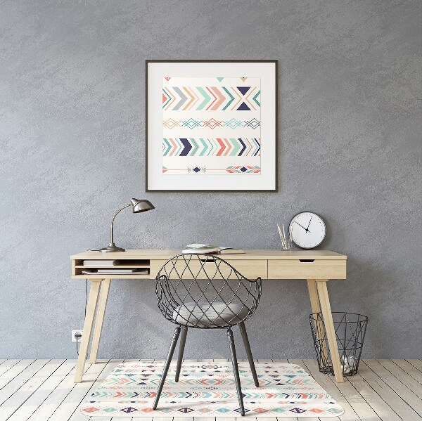 Desk chair mat ethnic pattern