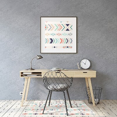 Desk chair mat ethnic pattern