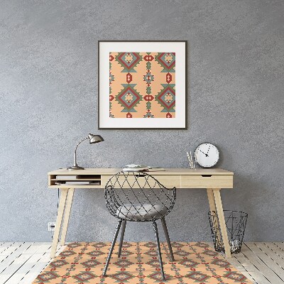 Office chair mat Indian motifs