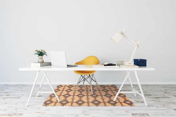 Office chair mat Indian motifs