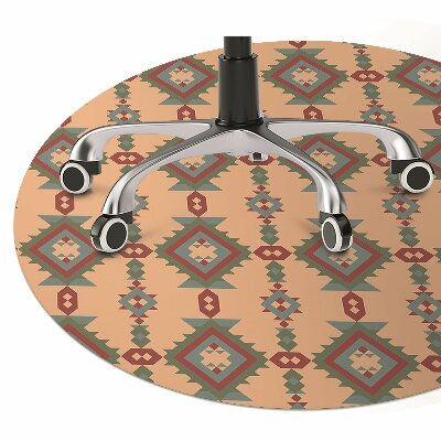 Office chair mat Indian motifs