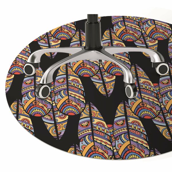 Chair mat floor panels protector tribal Art