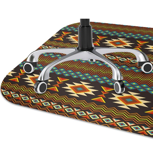 Office chair floor protector ethnic patterns