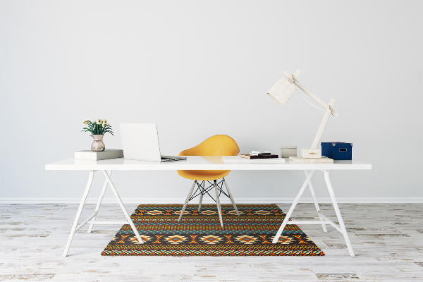 Office chair floor protector ethnic patterns
