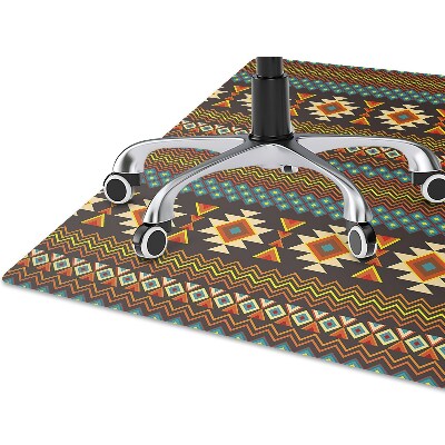 Office chair floor protector ethnic patterns
