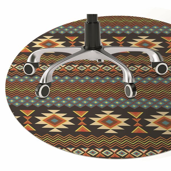 Office chair floor protector ethnic patterns