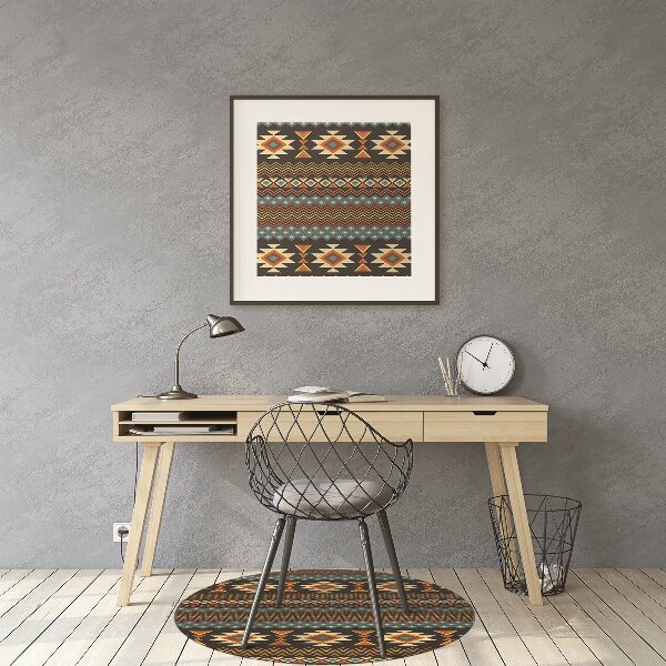 Office chair floor protector ethnic patterns