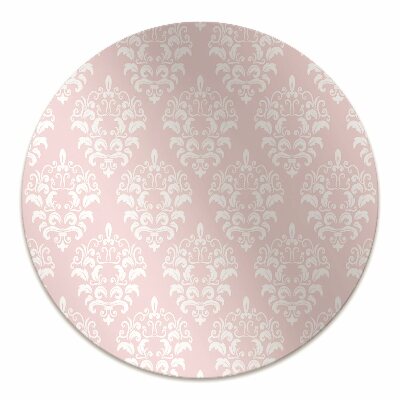 Office chair floor protector damask pattern