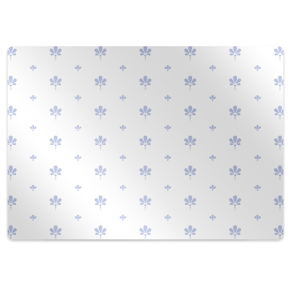 Desk chair mat floral pattern