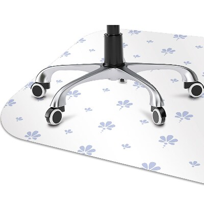 Desk chair mat floral pattern