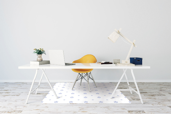 Desk chair mat floral pattern