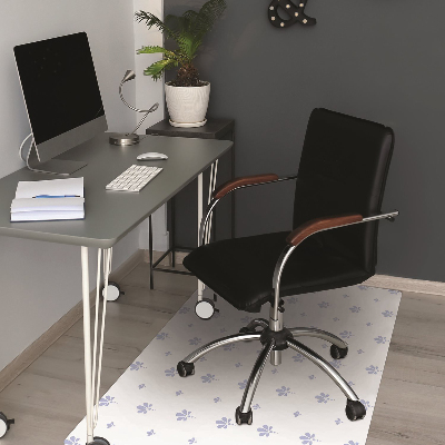 Desk chair mat floral pattern