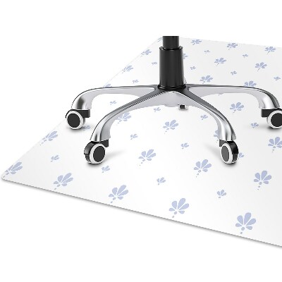 Desk chair mat floral pattern