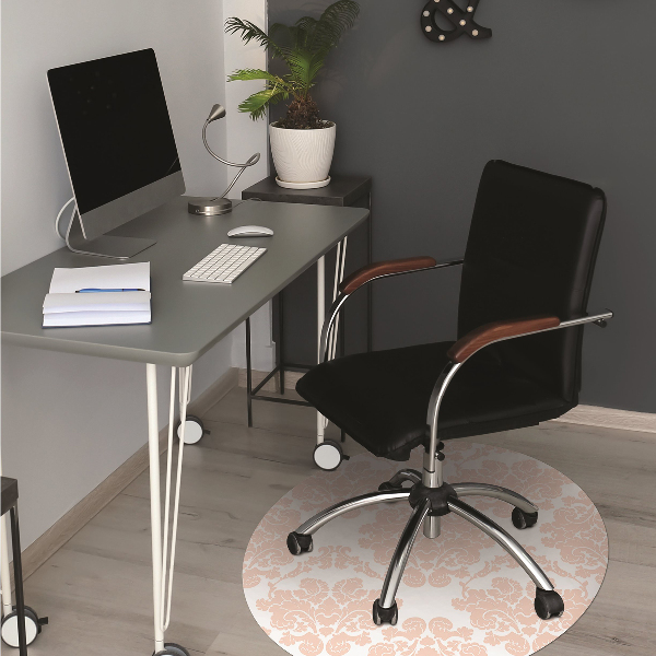 Office chair floor protector flower ornament