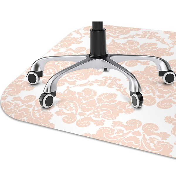 Office chair floor protector flower ornament