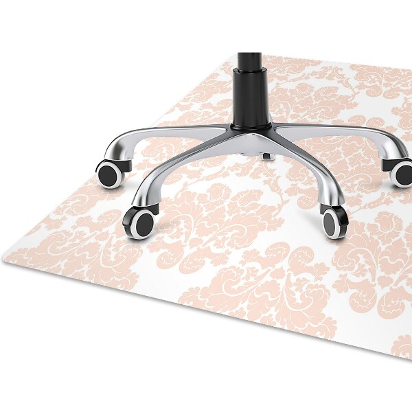 Office chair floor protector flower ornament