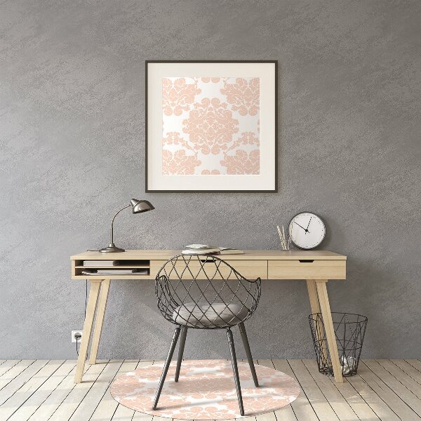 Office chair floor protector flower ornament