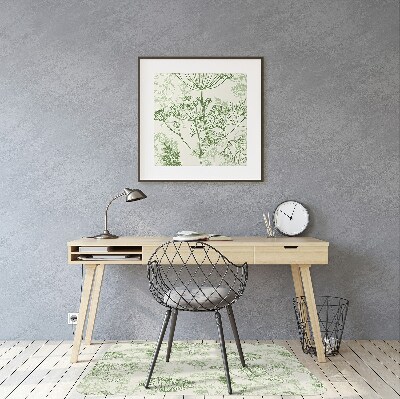 Desk chair mat wild herbs