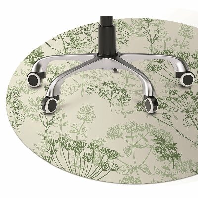 Desk chair mat wild herbs