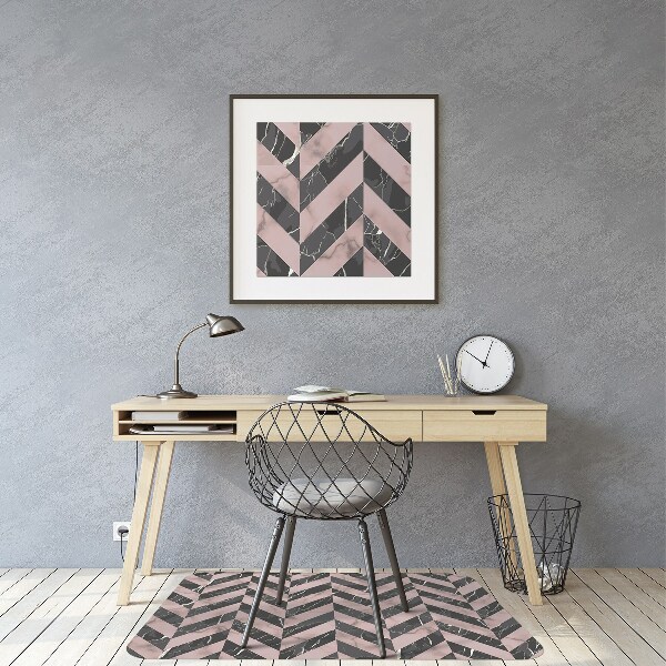 Chair mat floor panels protector Marble style loft