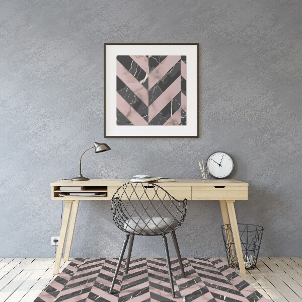 Chair mat floor panels protector Marble style loft
