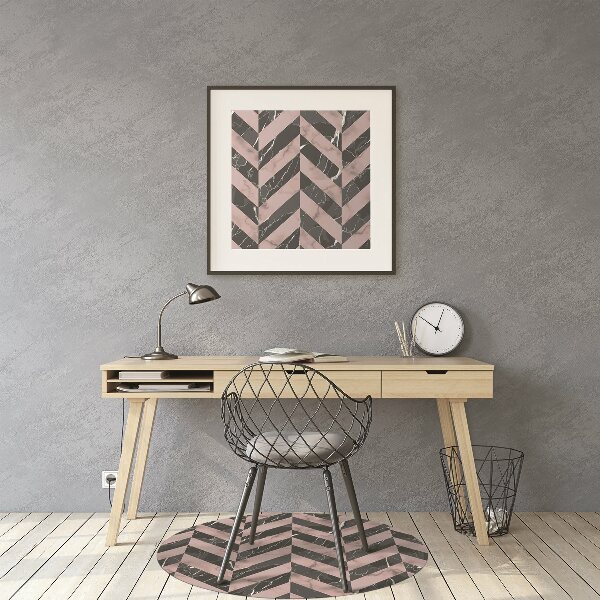Chair mat floor panels protector Marble style loft