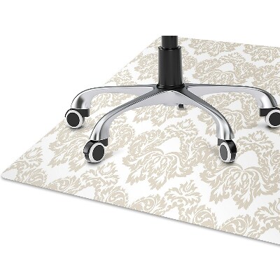 Desk chair mat floral pattern