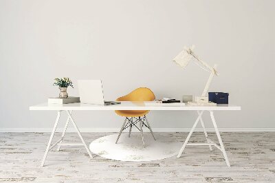 Office chair mat Butterflies and flowers