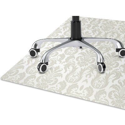 Desk chair mat floral pattern