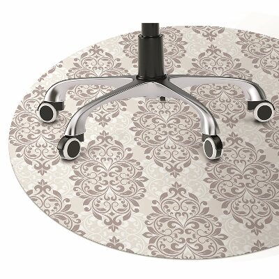 Chair mat floor panels protector damask pattern