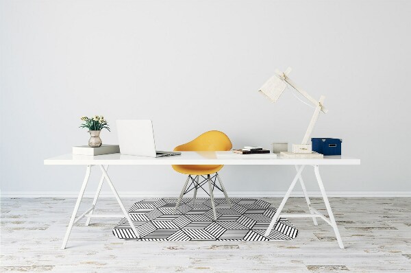 Chair mat geometric illusion