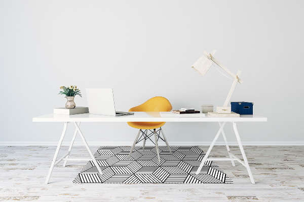 Chair mat geometric illusion