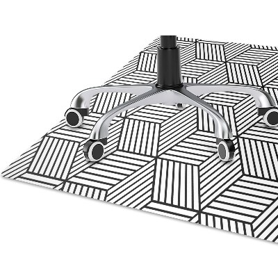 Chair mat geometric illusion