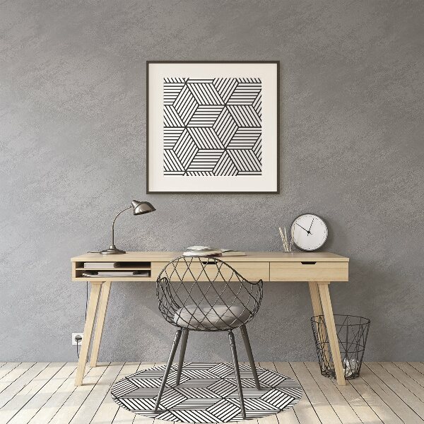 Chair mat geometric illusion