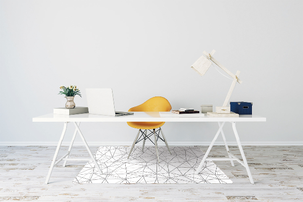 Office chair floor protector geometric lines