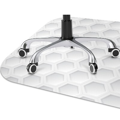 Desk chair floor protector Three-dimensional hexagons