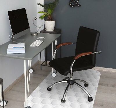 Desk chair floor protector Three-dimensional hexagons