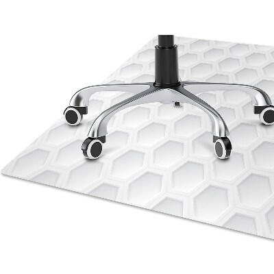 Desk chair floor protector Three-dimensional hexagons