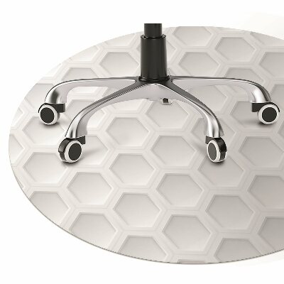 Desk chair floor protector Three-dimensional hexagons