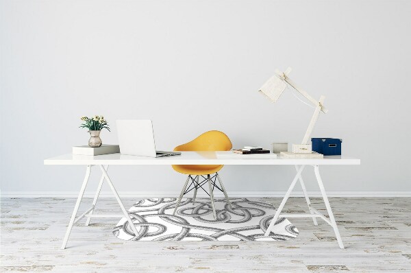 Office chair mat tangled cable
