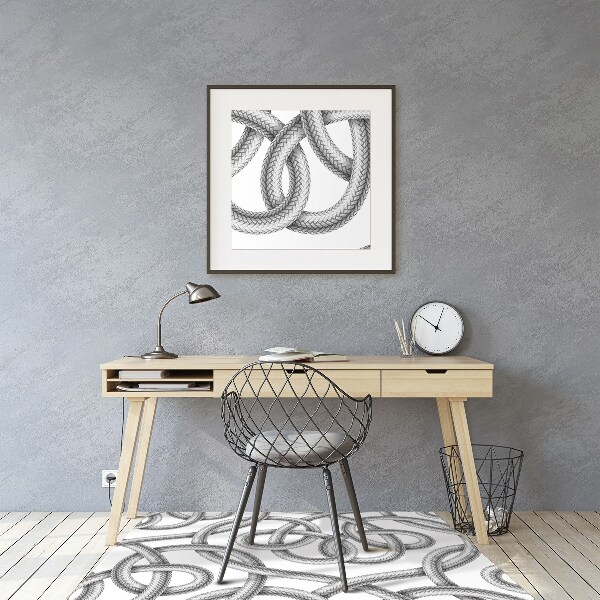 Office chair mat tangled cable