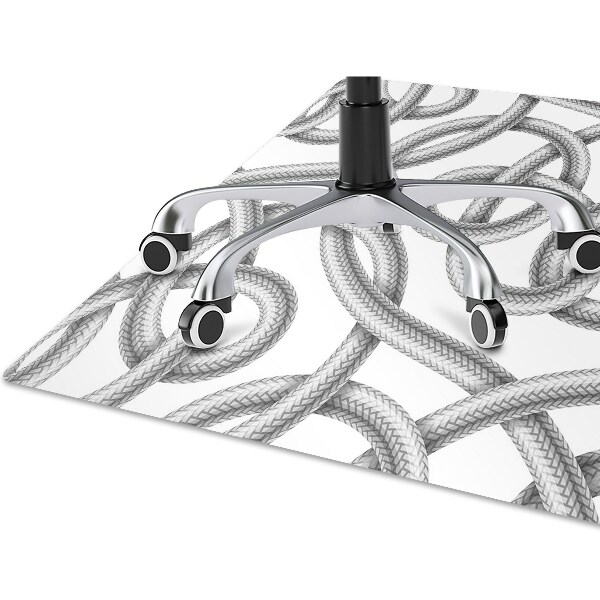 Office chair mat tangled cable