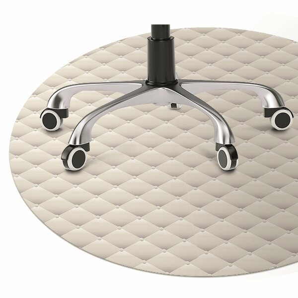 Desk chair mat quilted pattern