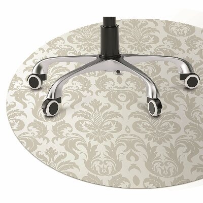 Chair mat floor panels protector Damask pattern